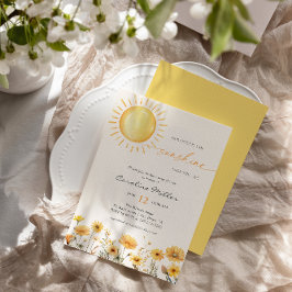 Kleine straal van Sunshine Wildflower Baby shower Kaart