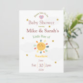 Kleine straal van zonneschijn Boho babyshower uitn Kaart (Staand voorkant)