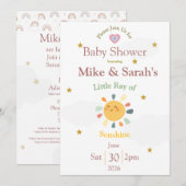 Kleine straal van zonneschijn Boho babyshower uitn Kaart (Voorkant / Achterkant)