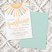 Kleine straal van zonneschijn zon Baby shower Kaart