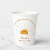 Kleine straal van zonneschijn zon Baby shower Papieren Bekers (Voorkant)