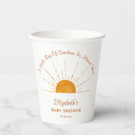 Kleine straal van zonneschijn zon Baby shower Papieren Bekers
