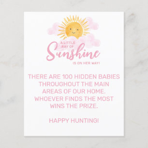 Kleine Straal Zonneschijn Baby Shower Spel