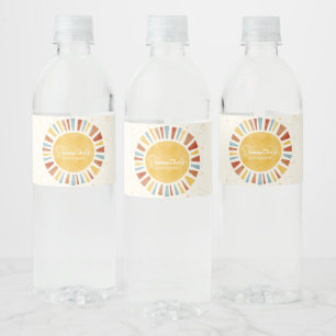 Kleine straal zonneschijn Boho babyborrel Waterfles Etiket