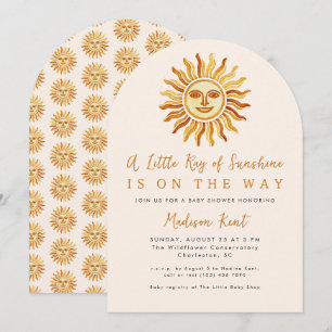 Kleine straal zonneschijn Boho zon baby shower Kaart