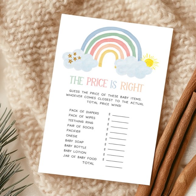 Kleine Straal Zonneschijn Regenboog De Prijs Is Ju (Rainbow Baby Shower The Price Is Right Game)