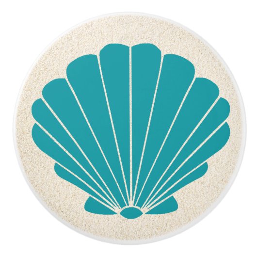 Kleine strandschelpen Scallop Drawer Knobs Keramische Knop (Voorkant)