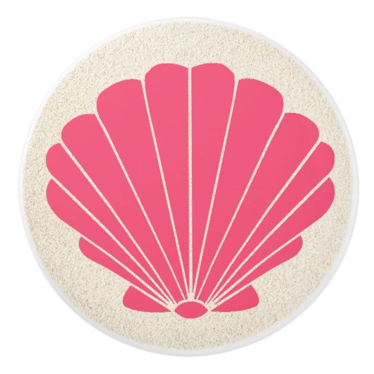 Kleine strandschelpen Scallop Drawer Knobs Keramische Knop (Voorkant)