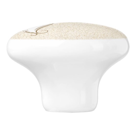 Kleine strandshell ladeknoppen keramische knop (Zijkant)