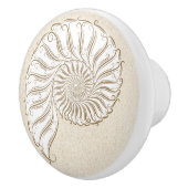 Kleine strandshell ladeknoppen keramische knop (Rechts)