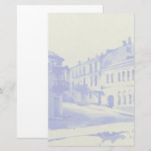 Kleine straten in de oude stad briefpapier (Voorkant / Achterkant)