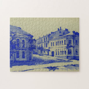 Kleine straten in de oude stad legpuzzel
