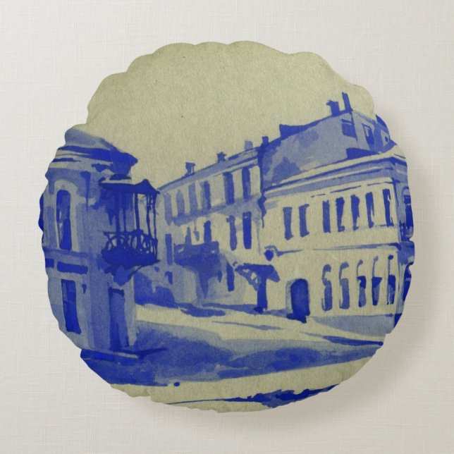 Kleine straten in de oude stad rond kussen (Voorkant)