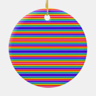 Kleine strips van regenboogkleuren keramisch ornament