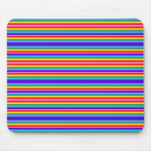 Kleine strips van regenboogkleuren muismat (Voorkant)