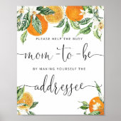 Kleine stropdas helpt de bezige mama een envelop r poster (Voorkant)