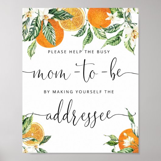 Kleine stropdas helpt de bezige mama een envelop r poster (Voorkant)