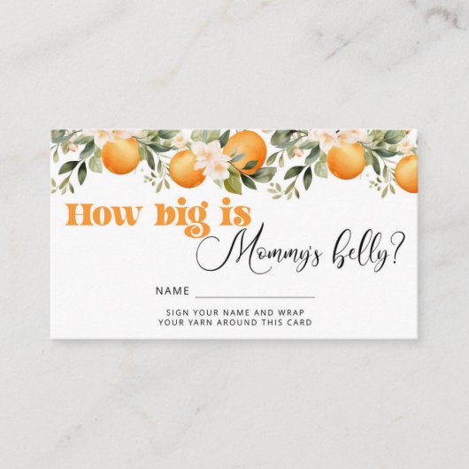 Kleine stropdas hoe groot is mama's buik informatiekaartje (Voorkant)