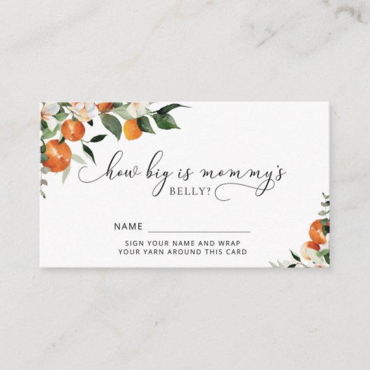 Kleine stropdas hoe groot is mama's buik informatiekaartje (Voorkant)