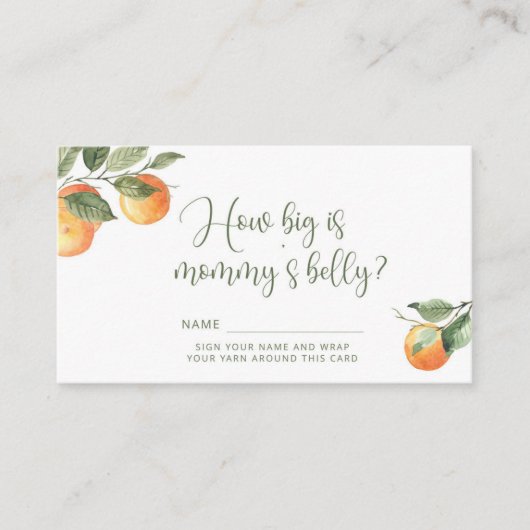 Kleine stropdas hoe groot is mama's buikbedekking  informatiekaartje (Voorkant)