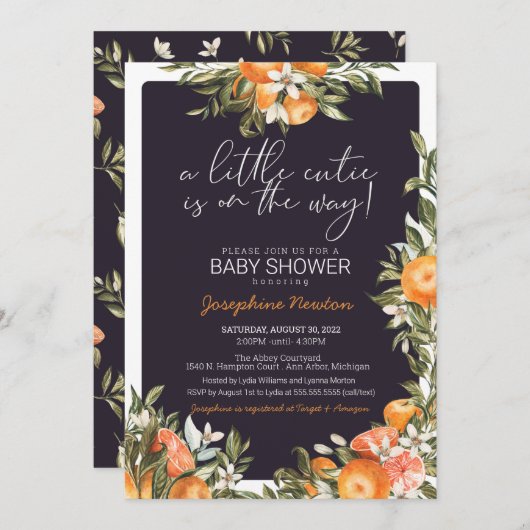 Kleine stropdas op de weg naar het Oranje CitrusBa Kaart (Voorkant / Achterkant)