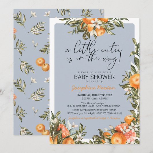 Kleine stropdas op de weg naar het Oranje CitrusBa Kaart (Voorkant / Achterkant)