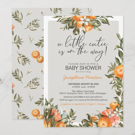 Kleine stropdas op de weg naar het Oranje CitrusBa Kaart (Voorkant / Achterkant)