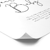 Kleine stropdas Zeg geen baby Poster (Hoek)