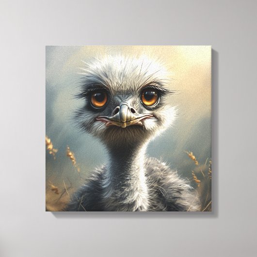 Kleine struisvogel canvas afdruk (Voorkant)