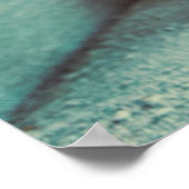 Kleine stukjes op Blauwgroen stoel Poster (Hoek)