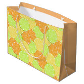 Kleine stukjes sinaasappel limoen gepersonaliseerd groot cadeauzakje (Achterkant Gekanteld)