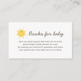 Kleine Sunshine Books for Baby Book Request Kaart