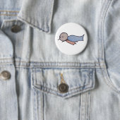 Kleine superheld-knop ronde button 5,7 cm (In situ)