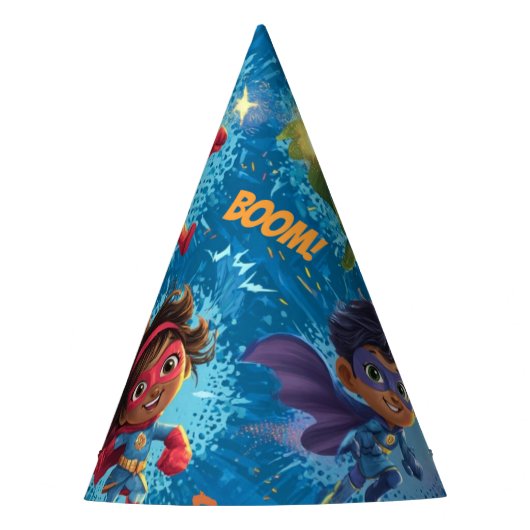 Kleine Superhelden Feestje Feesthoedjes (Voorkant)