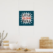 Kleine Sushirol Poster Muurkunst (Keuken)
