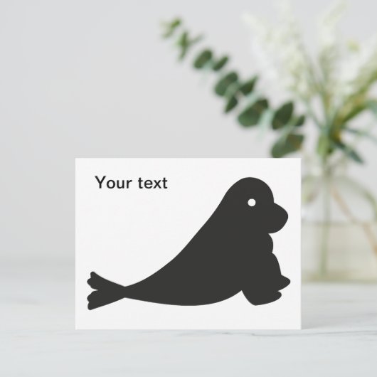 Kleine süße Robbe Briefkaart (Staand voorkant)