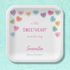 kleine Sweetheart baby shower Papieren Bordje