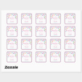 kleine Sweetheart baby shower Vierkante Sticker (Vel)