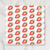 Kleine Sweetie Aardbei 1e Verjaardag Bedankjes Labels (Achterkant)