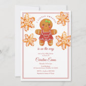 Kleine Sweetie Gingerbrood Kerstmis Baby shower Kaart (Voorkant)