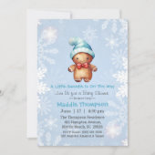 Kleine Sweetie Gingerbrood Kerstmis Baby shower Kaart (Voorkant)