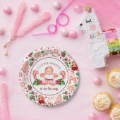 Kleine Sweetie Gingerbrood Kerstmis Baby shower Papieren Bordje (Feest)