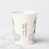 Kleine Sweetie Olifant Baby shower Papier Cups Papieren Bekers (Links)
