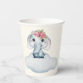 Kleine Sweetie Olifant Baby shower Papier Cups Papieren Bekers (Voorkant)