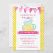 Kleine Sweetie Pink Lemonade Bunting Birthday Kaart (Voorkant)