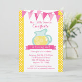 Kleine Sweetie Pink Lemonade Bunting Birthday Kaart (Staand voorkant)