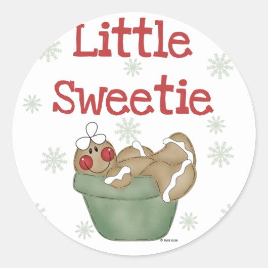 Kleine Sweetie Tshirts en Gifts Ronde Sticker (Voorkant)