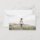 Kleine sympathie begrafenisfoto Dank je Notitiekaartje (Achterkant)