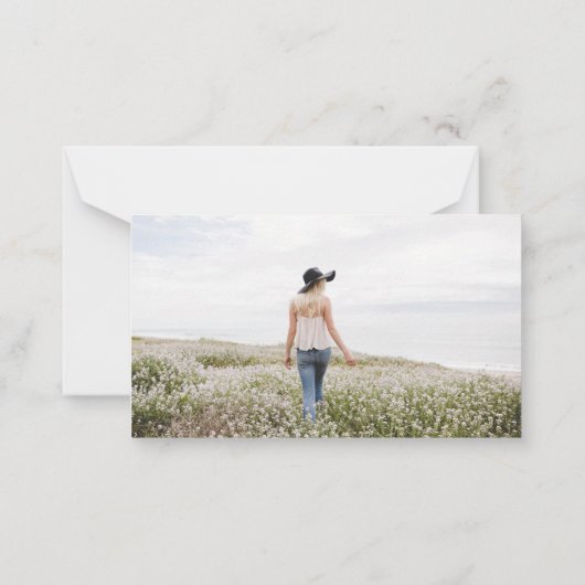 Kleine sympathie begrafenisfoto Dank je Notitiekaartje (Achterkant)