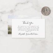 Kleine sympathie begrafenisfoto Dank je Notitiekaartje (Voorkant / Achterkant in situ)